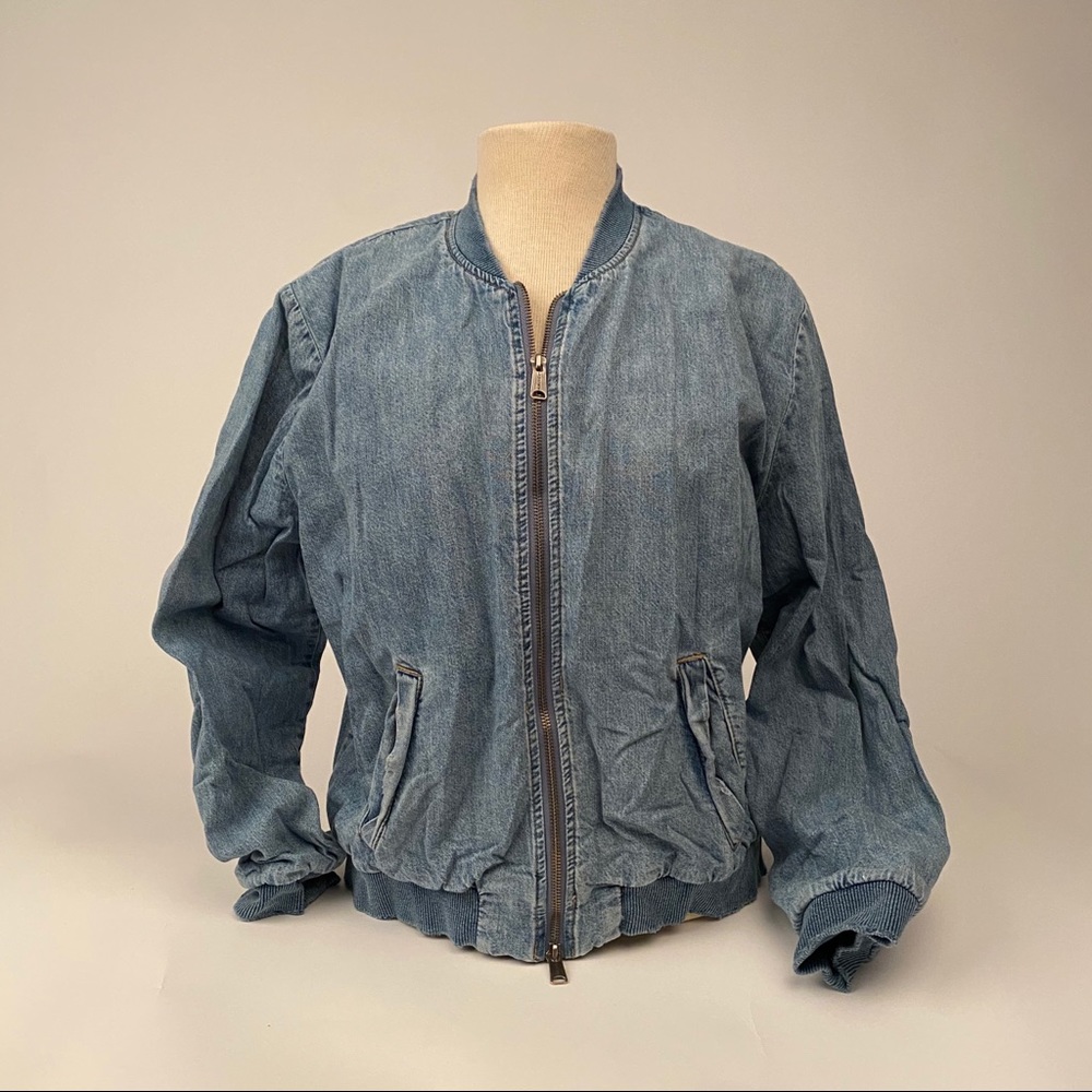 Lucky Brand True Indigo Denim Bomber Jacket